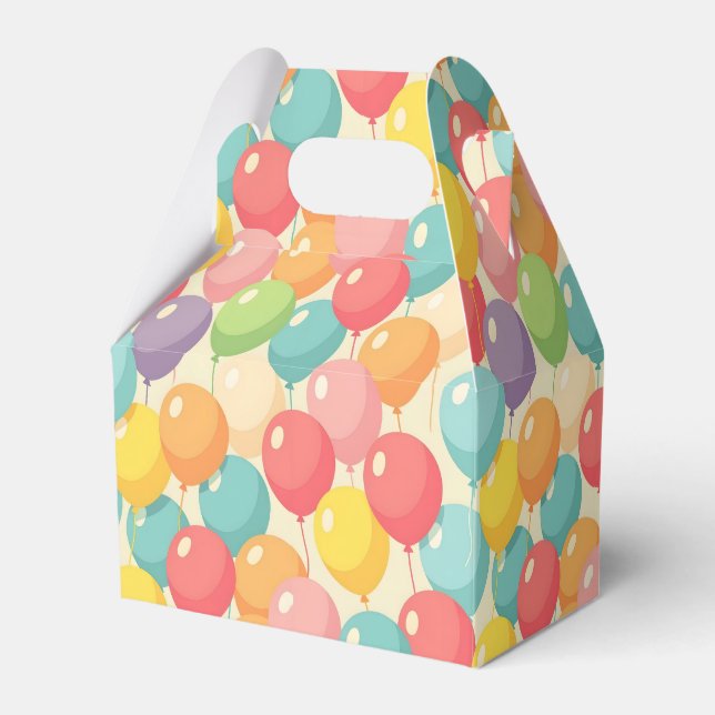 Festerballonger i olika färger presentaskar (Framsidan Sidan)