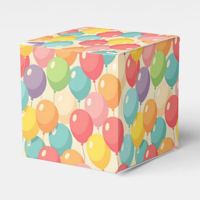 Festerballonger i olika färger presentaskar (Framsidan Sidan)