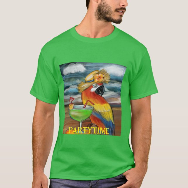 Festglada papegojor                t shirt (Framsida)