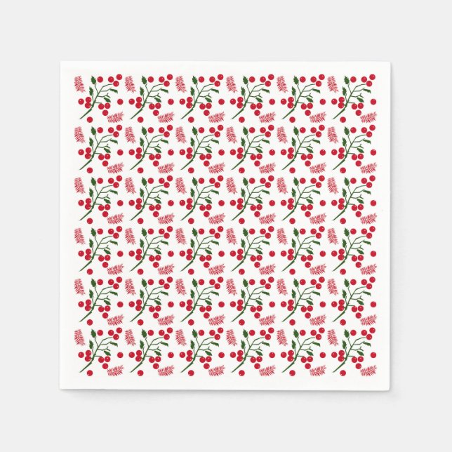 Festibär och feron löv mönster pappersservett (Framsidan)
