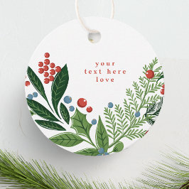 Festibär, traditionell grönt och rödjulmas gåvor etiketter