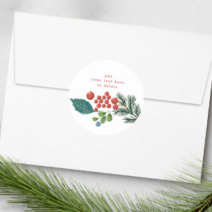 Festibär, traditionell grönt och rödjulmas runt klistermärke