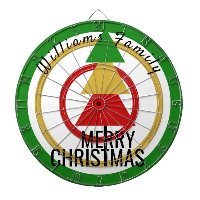 FESTIGARE FÄRGAD GOD JUL TRÄD JULAFTON DARTTAVLA (Framsidan)