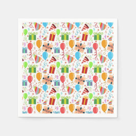 Festila ballonger ger färgstarka teman pappersservett