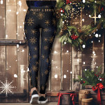 Festila blå baljväxter leggings<br><div class="desc">Perfekt för god och god Mörk blått Mönster-bening för julflicksutrustning. Du kan uppdatera eller ta bort texten. Mönster är söta gulbruna stjärnor i olika former placerade på blå mörk blått bakgrund.</div>