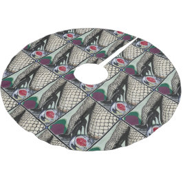 Festila fisknät: målarfärg på en julgransmatta borstad polyester