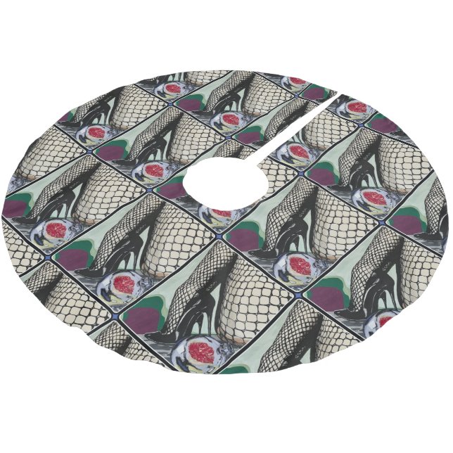 Festila fisknät: målarfärg på en julgransmatta borstad polyester (Vinklad)