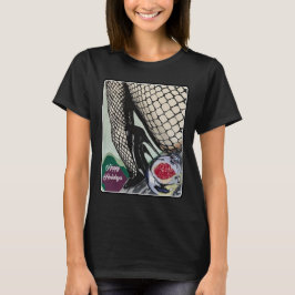 Festila fisknät: målarfärg på en t shirt