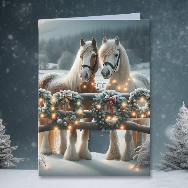 Festila hästar och julgranar i Ljus Kort (Skapare uppladdad)