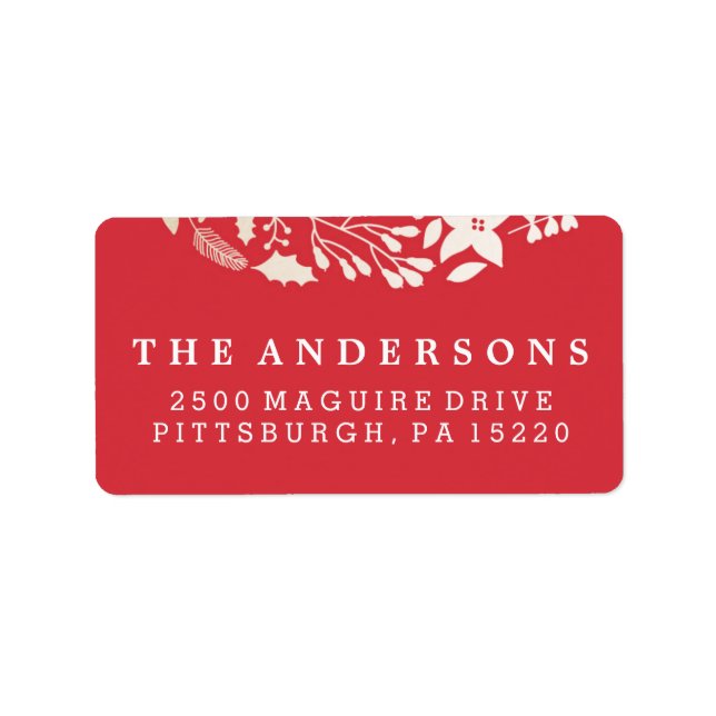 Festila mousserande Blommigtar | HELGDAG ADRESSETI Adressetikett (Framsidan)