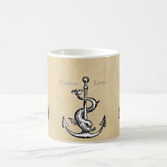 Festina Lente - gör Haste långsamt Kaffemugg (Center)