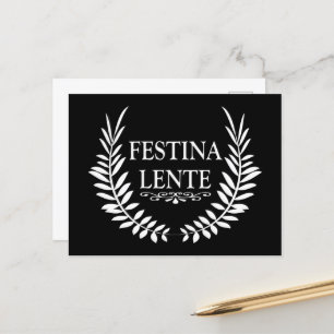 Festina lente helg vykort