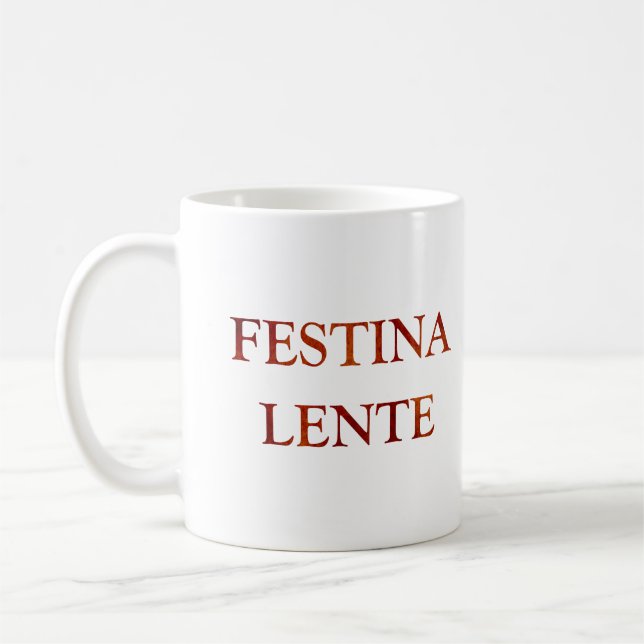Festina lente kaffemugg (Vänster)