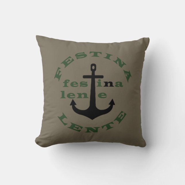 Festina lente kudde (Framsida)