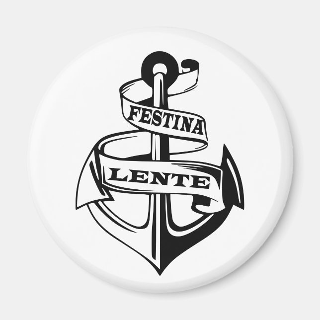 Festina lente magnet (Framsidan)