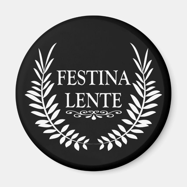 festina lente magnet (Framsidan)