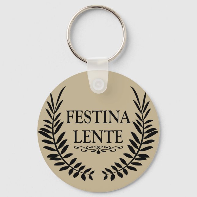 Festina lente nyckelring (Framsida)