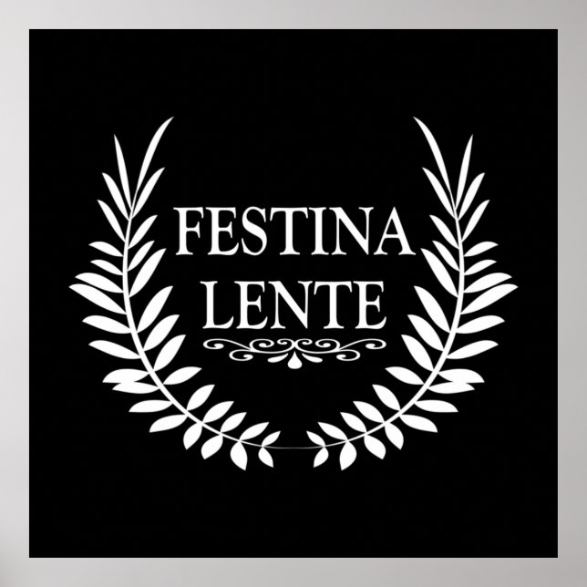 festina lente poster (Framsidan)
