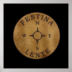 festina lente poster