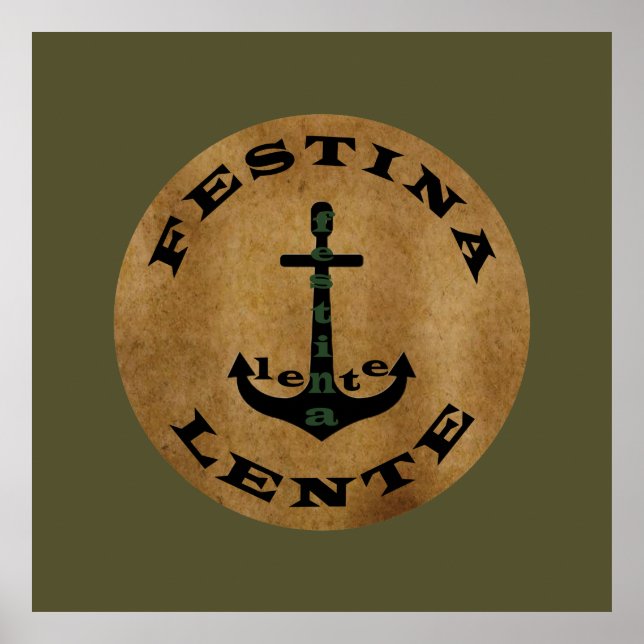 Festina lente poster (Framsidan)