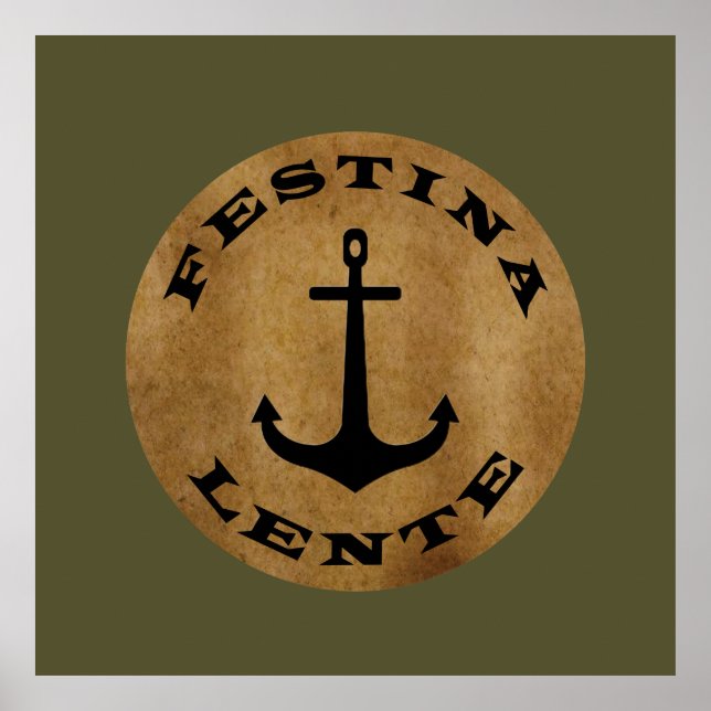 Festina lente poster (Framsidan)