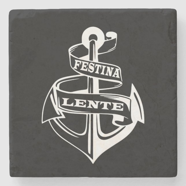 Festina lente stenunderlägg (Framsidan)