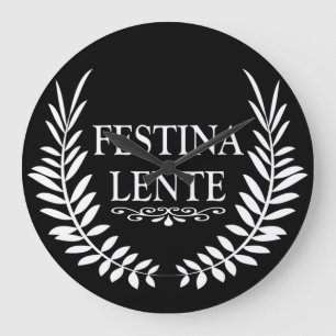 Festina lente stor klocka