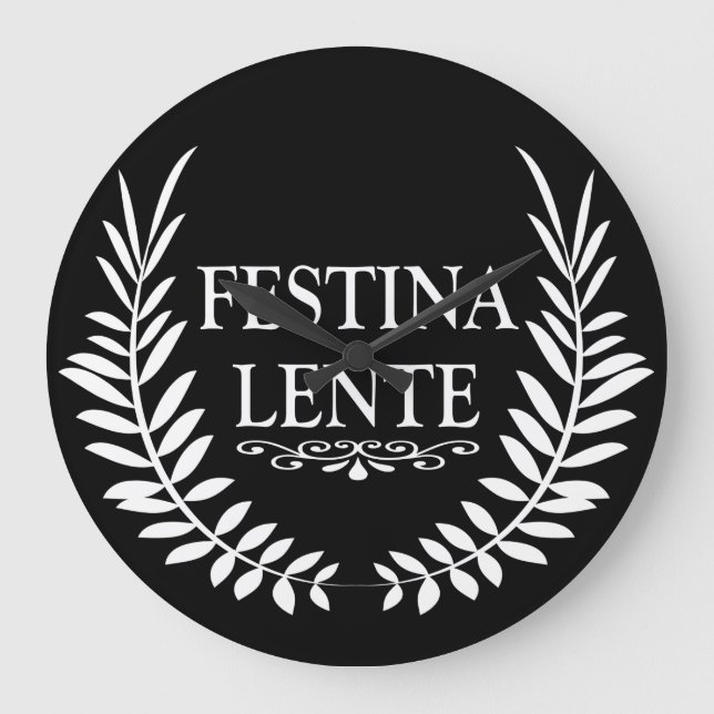 Festina lente stor klocka (Framsida)