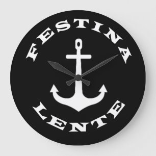 Festina lente stor klocka
