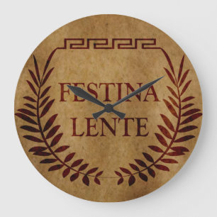 Festina lente stor klocka