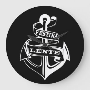 Festina lente stor klocka