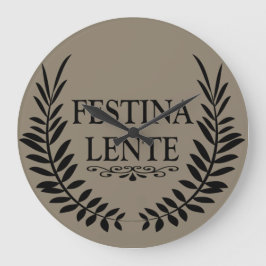 Festina lente stor klocka