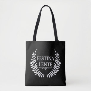 Festina lente tygkasse