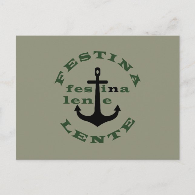 Festina lente vykort (Framsida)