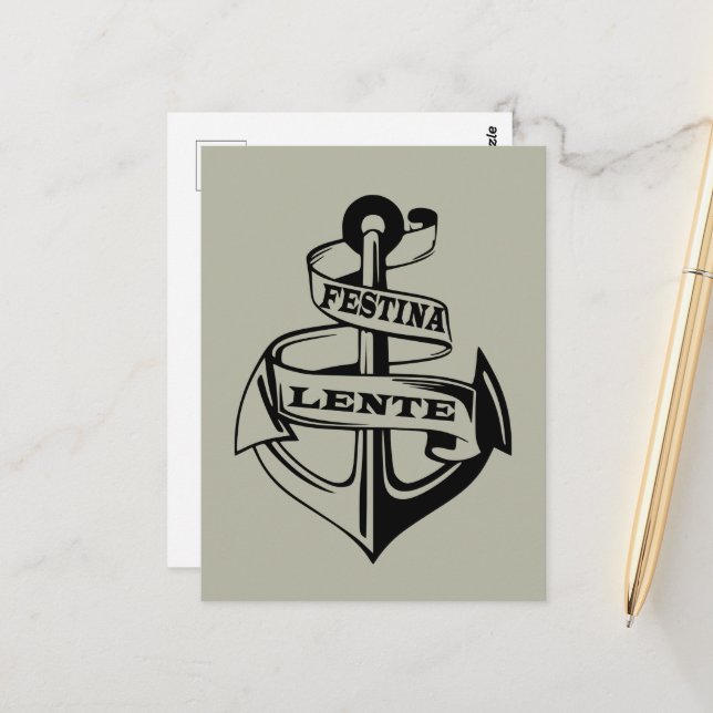 Festina lente vykort (Fram/Back In Situ)