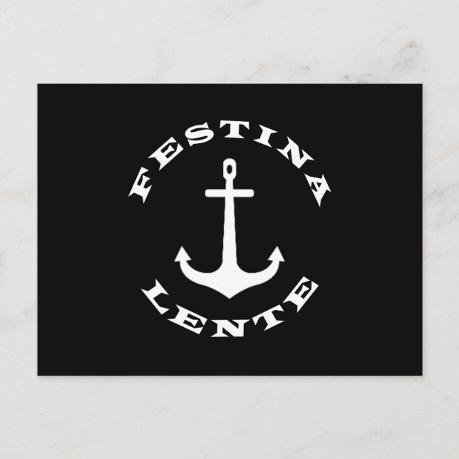 Festina lente vykort (Framsida)