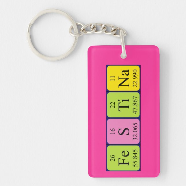Festina Periodisk nyckelring bord namn (Framsidan)