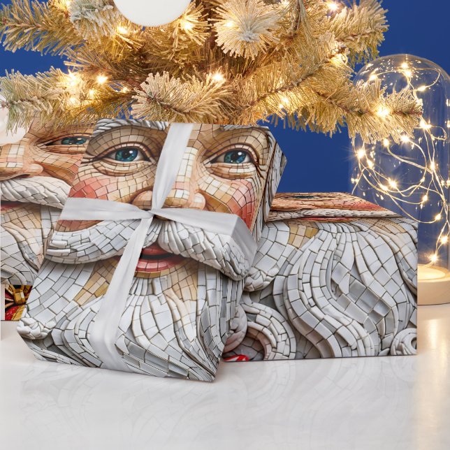 Festiv 3D mosaik julklappsrulle Presentpapper (Helgdagar)