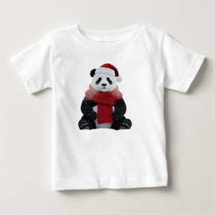 Festiv 3D-panda i vinterskog T Shirt