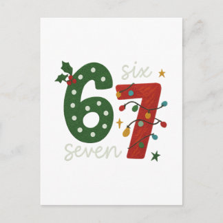 Festiv 67 – Ljus julnummerdesign Vykort