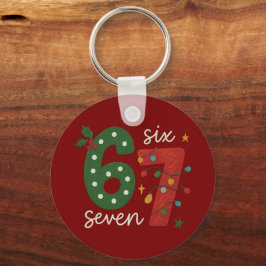Festiv 67 – Ljusande julnummerdesign Nyckelring
