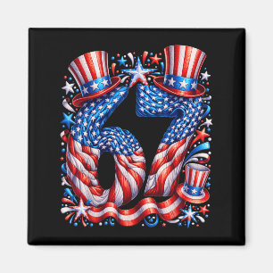 Festiv 67 Meme Amerikansk Flagga Usa Magnet