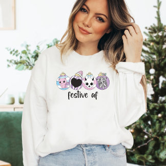 Festiv AF Pastell Goth Jul Sweatshirt T Shirt