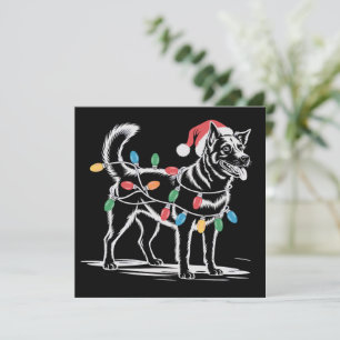 Festiv Blue Heeler Jul Högtid Korhund Julkort