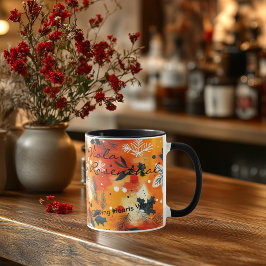 Festiv Boho Chic Jul - Personligt Namn Mugg