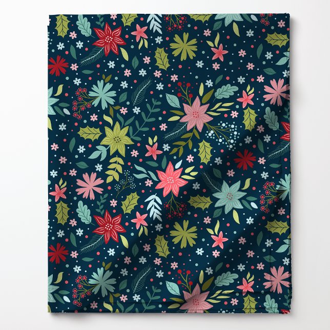 Festiv botanisk julnavblommig mönster tyg (Skapare uppladdad)