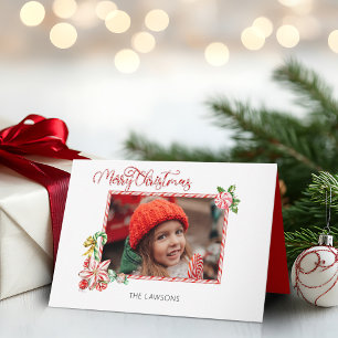 Festiv Candy Cane God Jul En Bild Helgkort