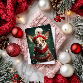 Festiv Chihuahua jul helgkort Julkort