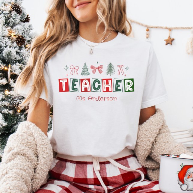 Festiv Coquette Jul Lärare T Shirt (Skapare uppladdad)
