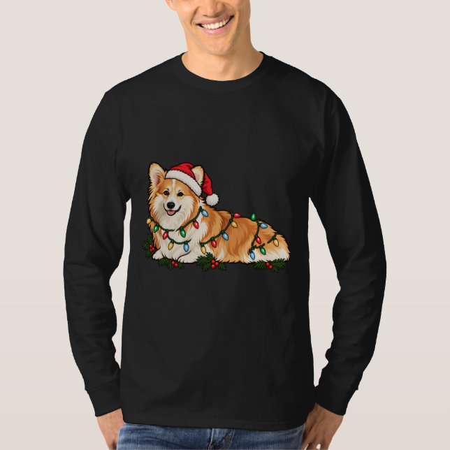 Festiv Corgi Jul T-Shirt (Framsida)